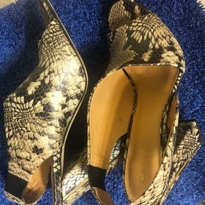Calvin Klein animal print block heel sandals